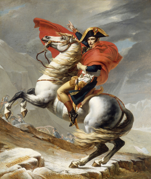 Jacques Louis David - Bonaparte franchissant le Grand Saint-Bernard