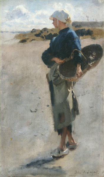John Singer Sargent - Breton Girl with a Basket, a Sketch (1877)