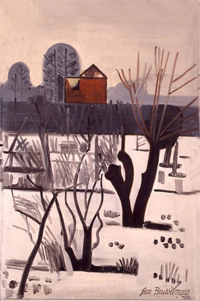 Jean Brusselmans (Belgian, 1884 - 1953) - Gray Winter Landscape (Grijs winterlandschap), 1935