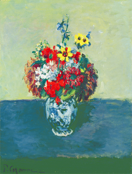 Paul Cézanne - Flowers in a Delft vase