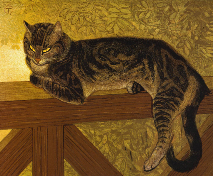 Theophile Alexandre Steinlen - Summer Cat on a Balustrade