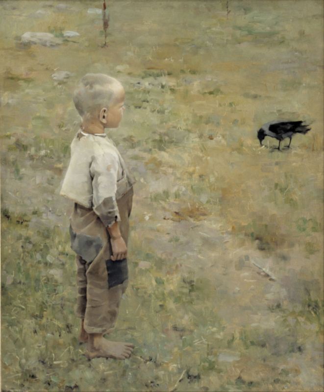 Akseli Gallen-Kallela - Boy with a Crow