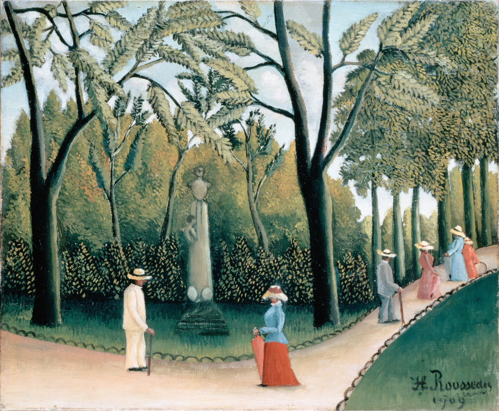 Henri Rousseau - The Luxembourg Gardens. Monument to Shopin