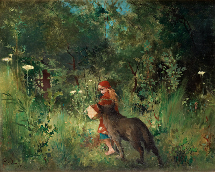 Carl Larsson - Little Red Riding Hood 1881