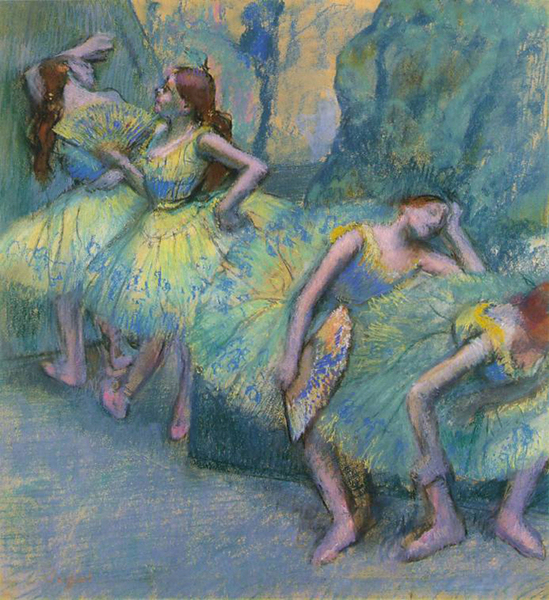 Edgar Degas - Ballet Dancers in the Wings-1