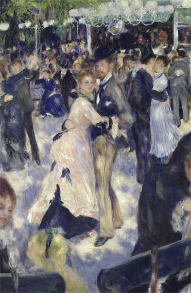 Pierre-Auguste Renoir - Le Moulin de la Galette, detail of the dancers