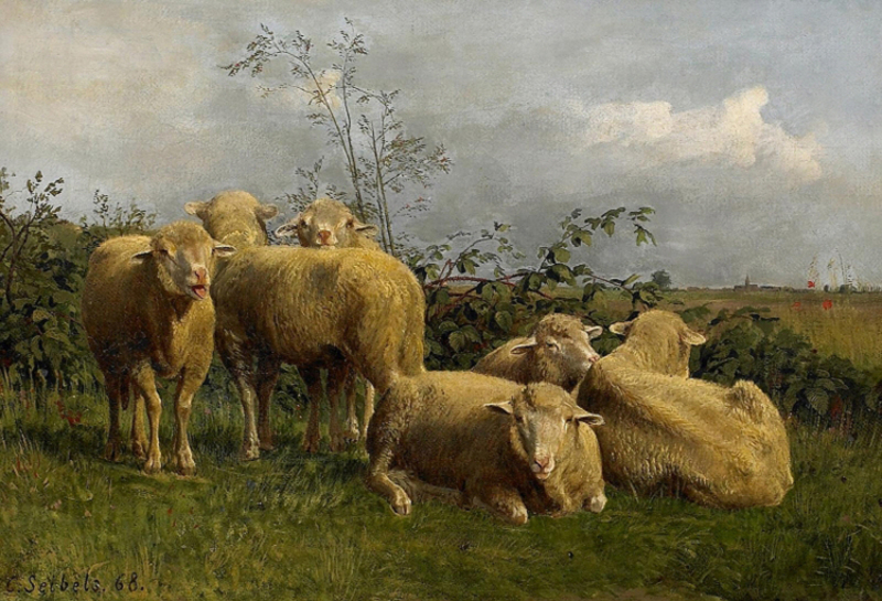 Carl Seibels - Schafe auf der Weide