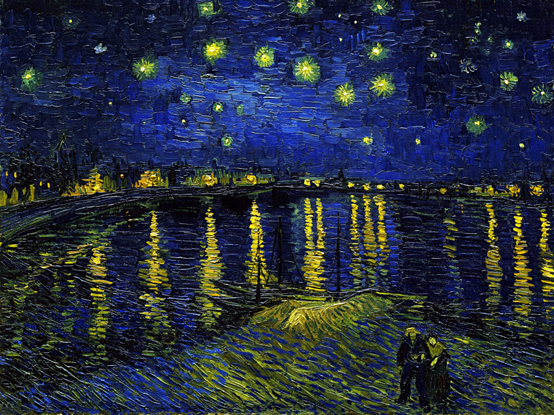 Vincent Van Gogh - Starry Night Over the Rhone-2